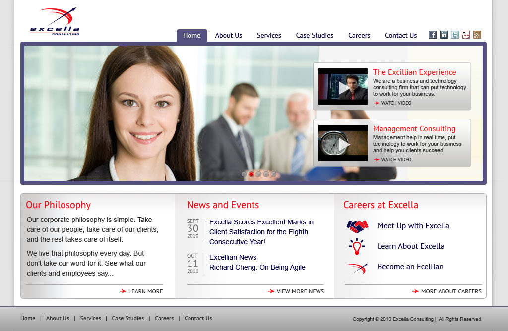 Excella Consulting UI design screenshot 2