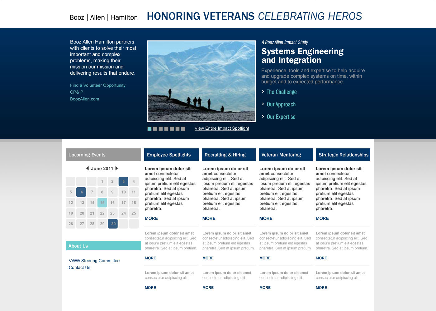 Booz Allen Hamilton - Honoring Our Heroes UI design screenshot 4