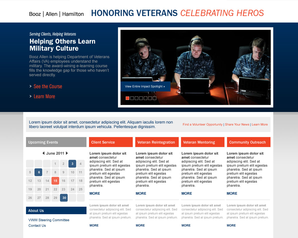 Booz Allen Hamilton - Honoring Our Heroes UI design screenshot 5