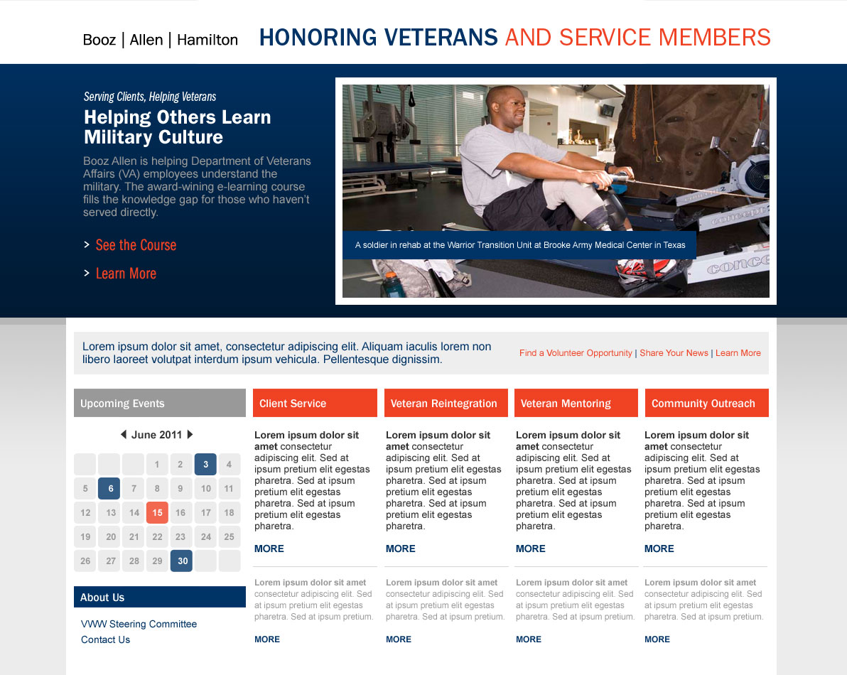 Booz Allen Hamilton - Honoring Our Heroes UI design screenshot 6