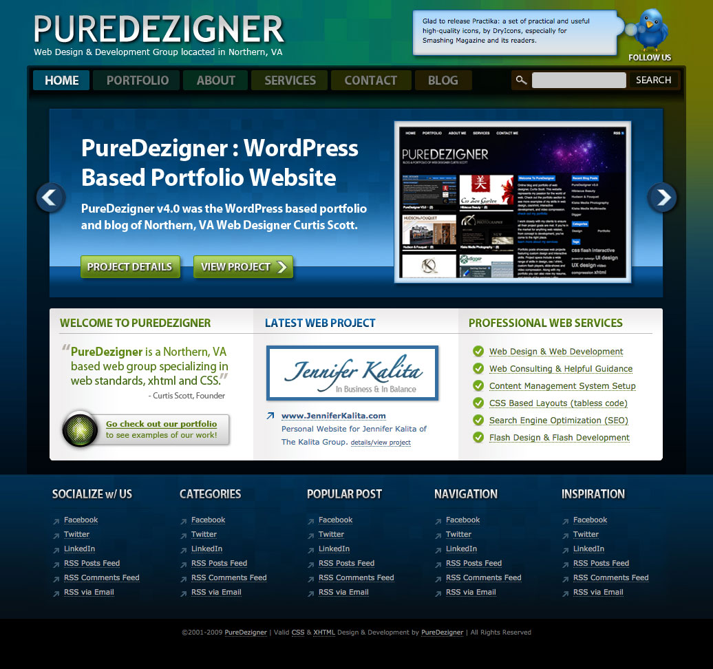 Pure Dezigner UI design screenshot