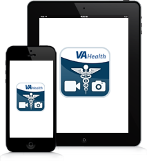 U.S. Department of Veterans Affairs - Application Icons UI design screenshot inside of a laptop